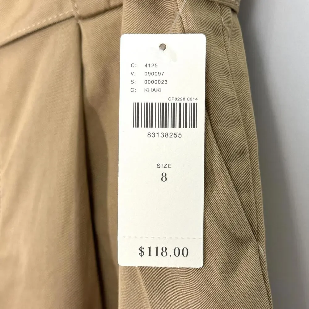 Maeve by Anthropologie Women’s Size 4 Small Brown Khaki Longline O-Ring Shorts - Picture 4 of 10